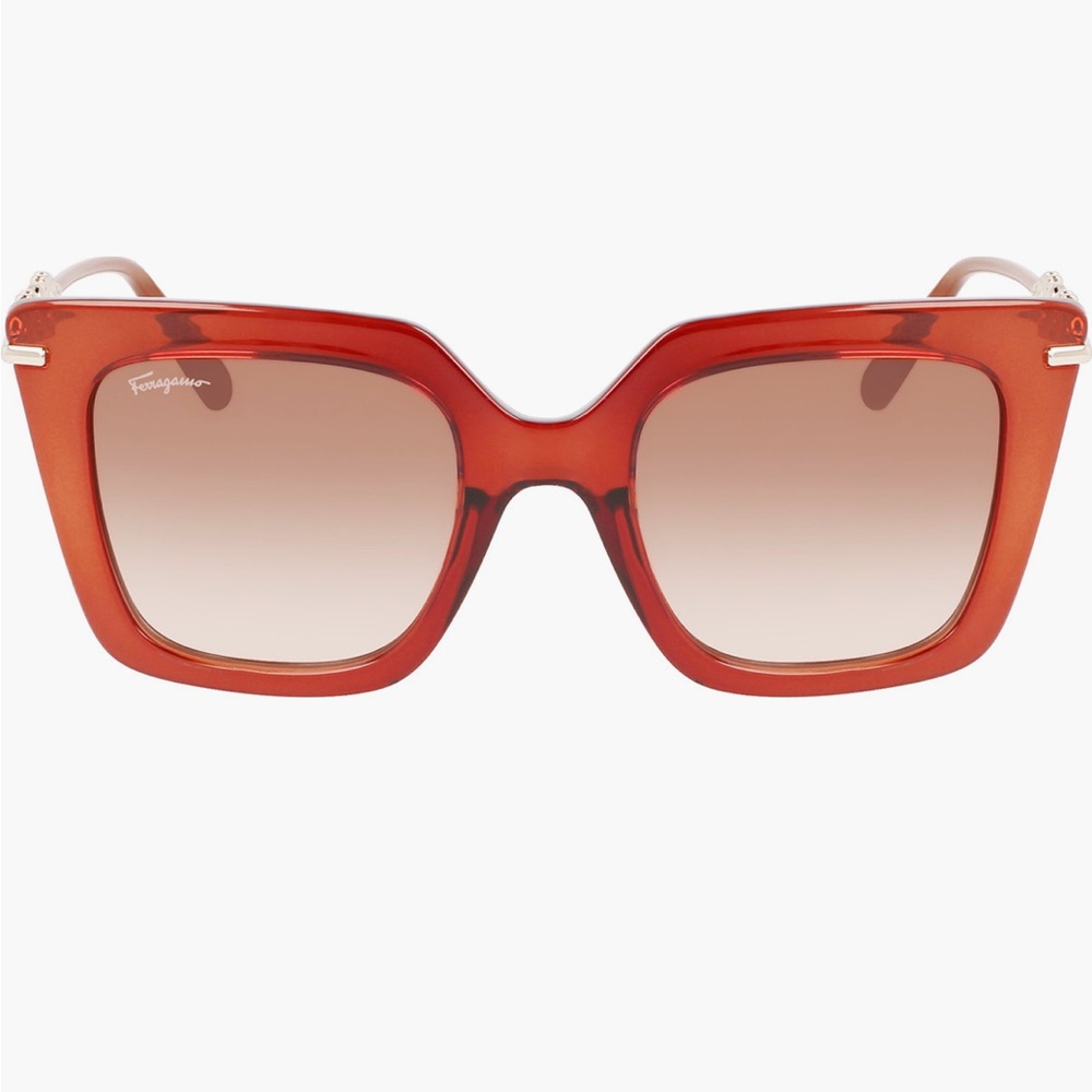 NWT Salvatore Ferragamo Brown Sunglasses - Picture 7 of 7